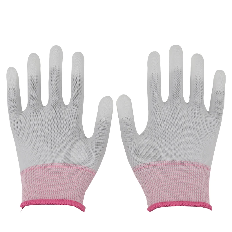 Low Price 13 Size Anti Static PU Coated Gloves ESD Top Fit Gloves