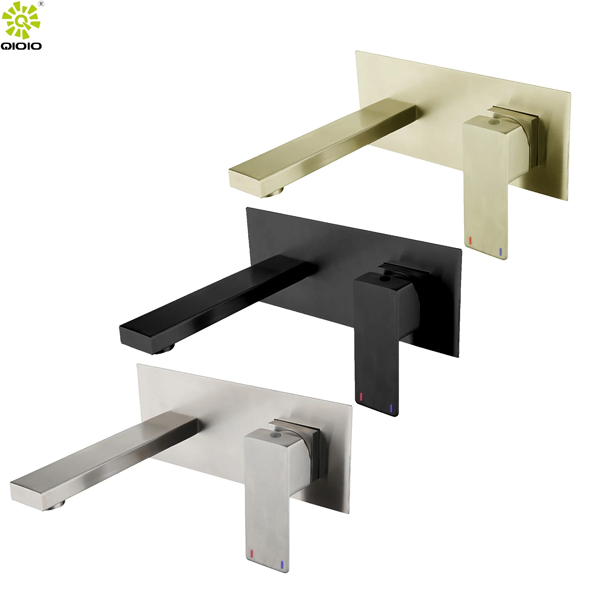 Modern Factory directly selling Hot and cold in wall stainless steel 304 concealed faucets mixers taps bathroom