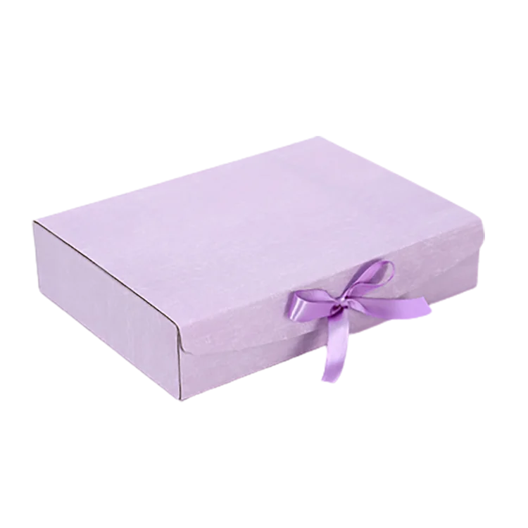 
 Изготавливаемая на заказ элегантная фиолетовая дешевая упаковочная коробка для почтовых отправлений  
