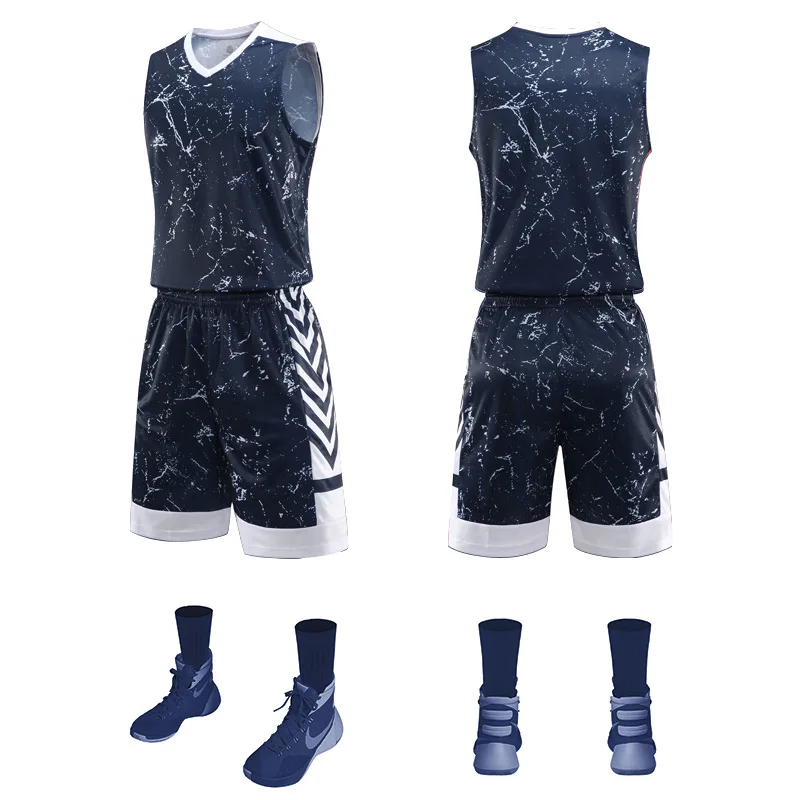 Youth custom black basketball wear sublimation printing reversible basketball jerseys uniforms set for men