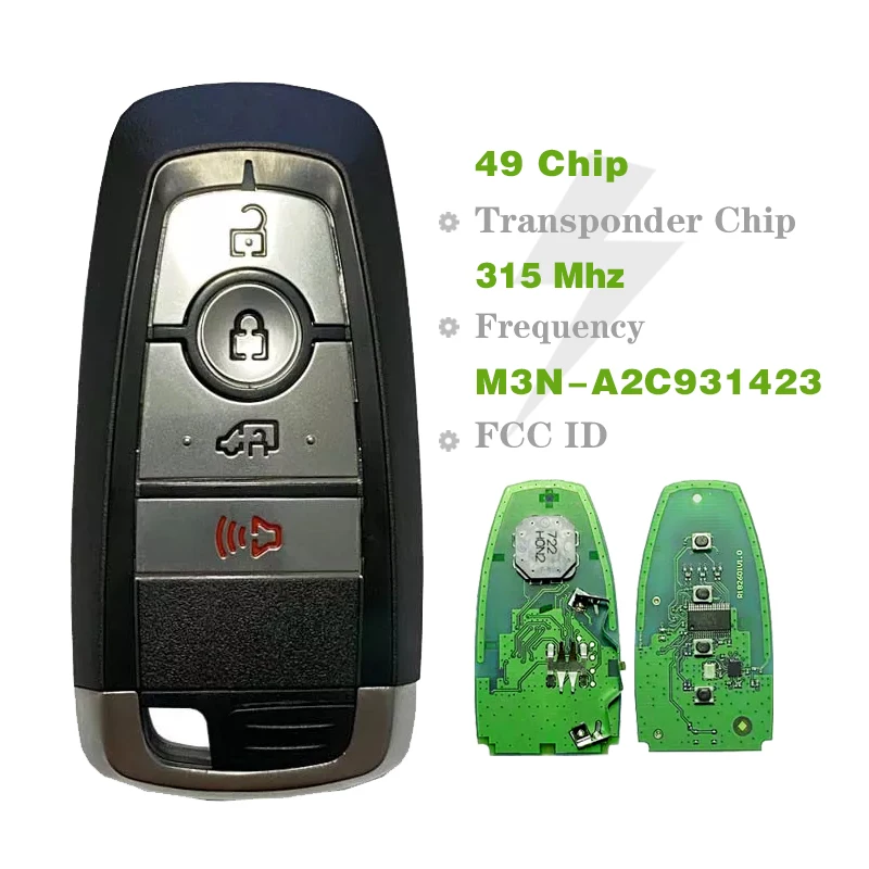 CN018104 For F-ord Transit Connect 2019 2020 Smart key car key 315MHz ASK NCF2951F / HITAG PRO / 49 CHIP M3N-A2C931423 164-R8234