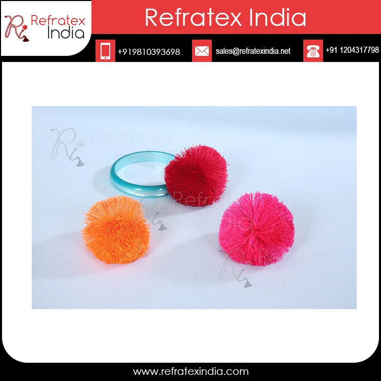 Decorative Handmade PET Yarn Pom Poms in India