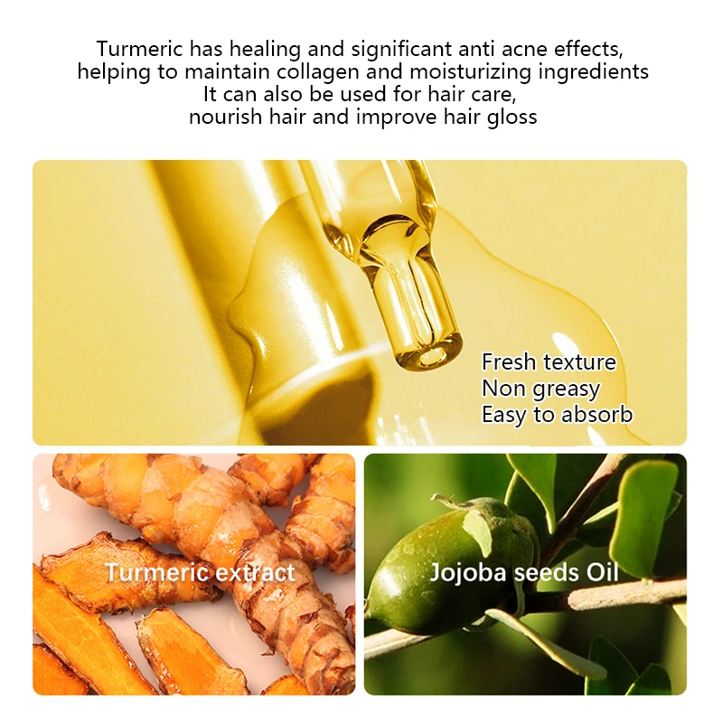 Hot Selling Best Repairing Anti Acne Collagen Serum Skin Care Product Powerful Repairing Serum For Face Turmeric Facial Serum