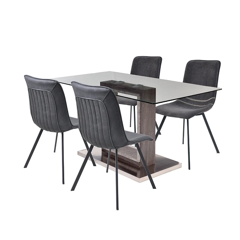 Китайский продукт, столы и стулья, используемые для ресторанной мебели, стол из ДВП, стеклянный стол