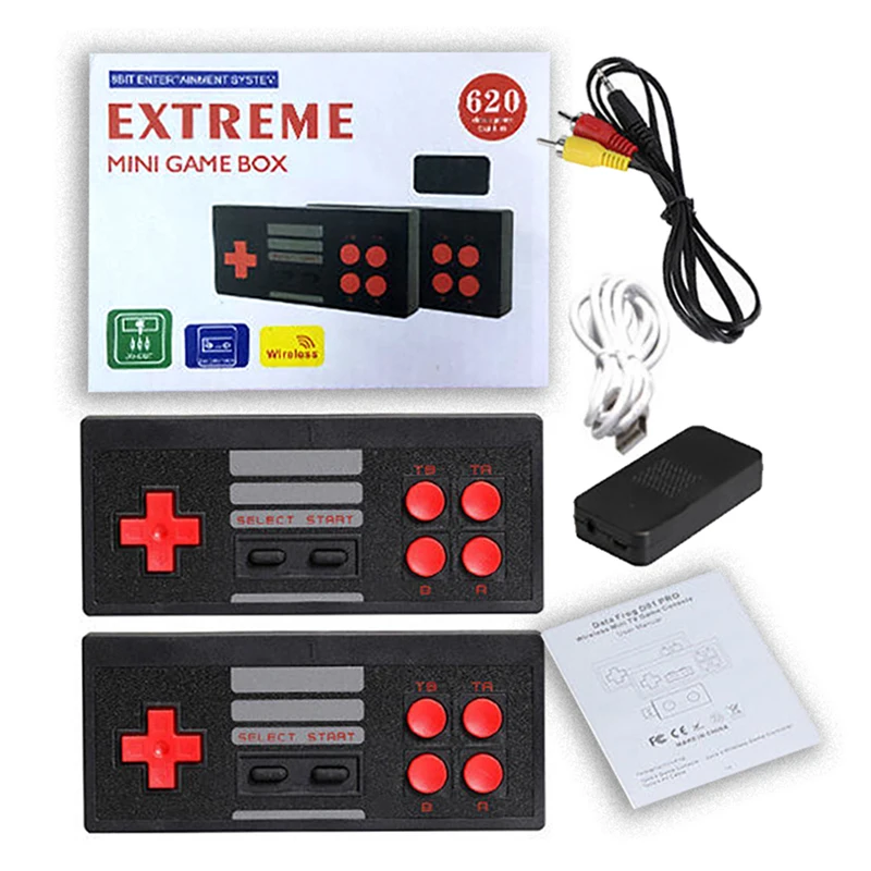 Cheap 620 Games Machine Video Console Extreme Game Box 2.4G Wireless Controllers Gamepads TV Stick Retro Mini Consola for NES
