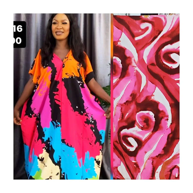 Bubu fabric 120gsm 95% polyester 5% spandex 4-way stretch printed fabric