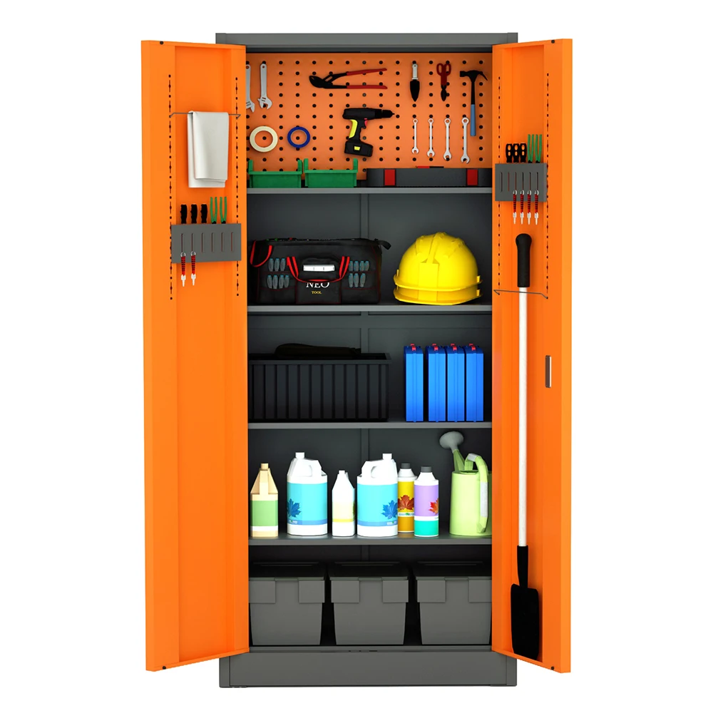  Metal Tool Storage Cabinet Multifunctional Garage Metal Cabinet with for Garage, Warehouse, Workshop, Home Adjustable Shelves