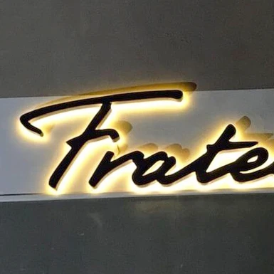 Manufacturer Custom Laser Cutting 3D Metal Titanium Backlit Signage Stainless Steel Letter Mirror Electronic Signs