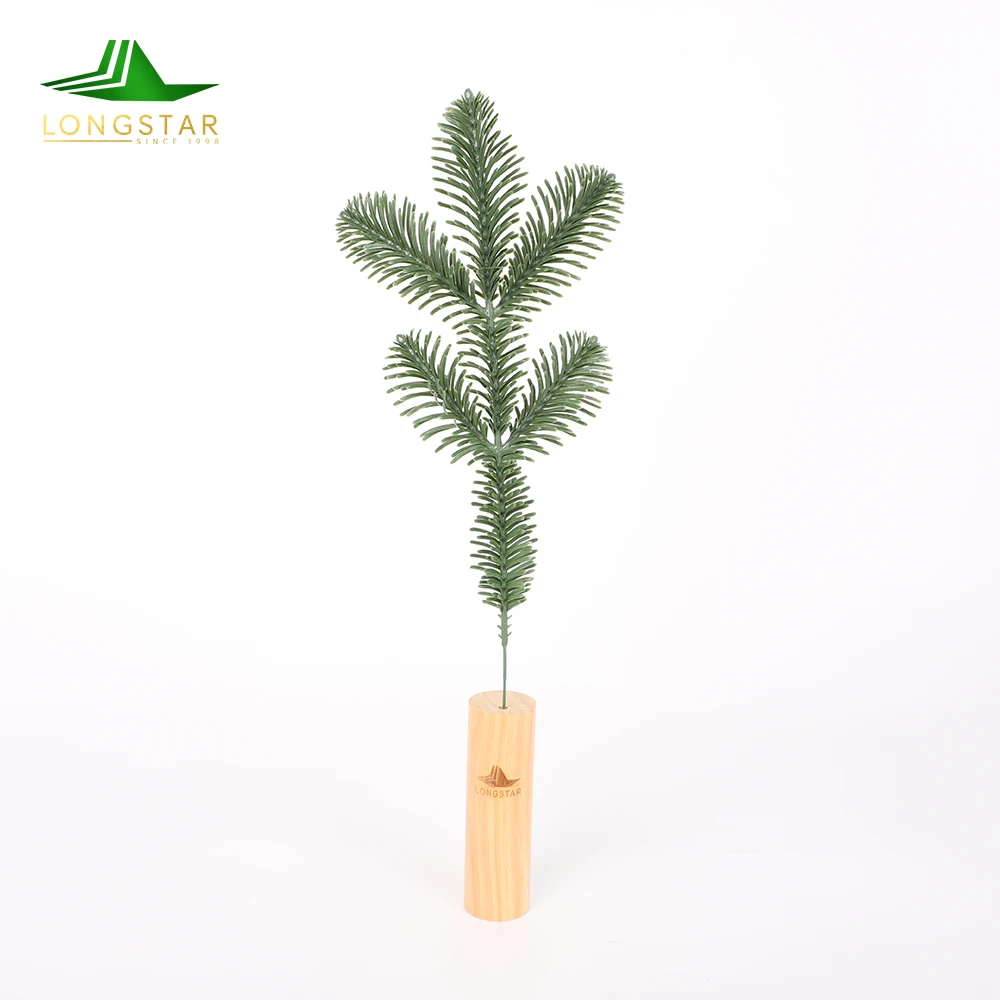 artificial multi heads pine branches Wedding home wall Christmas decoration pine needles cones green day plants