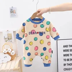 2023 spring and autumn season baby crawling suit long-sleeved pullover ha clothing onesie cute gorgeous can be worn