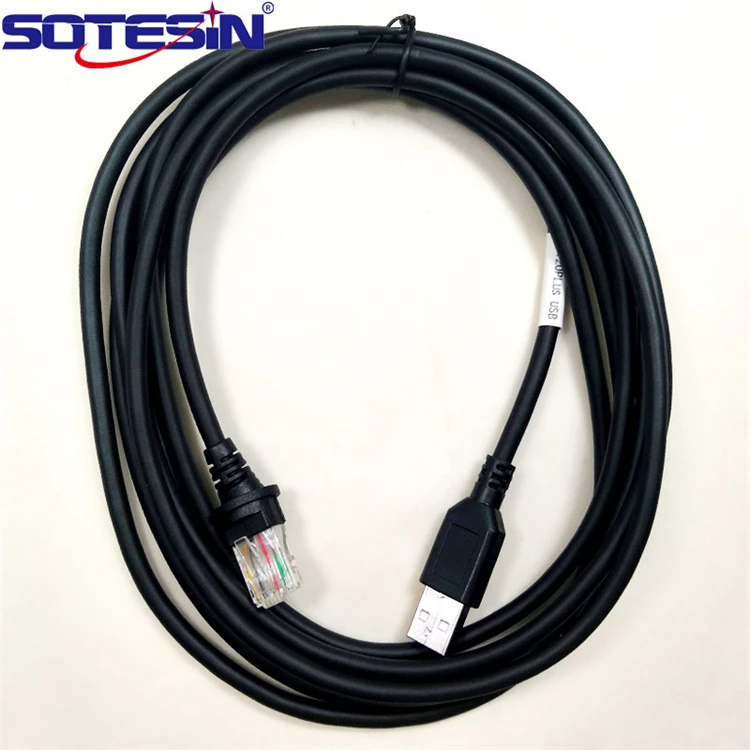 Free sample cash register cable USB to RJ45 2M data record barcode data cable for Honeywell Series MS7180 MS7600 MS7625