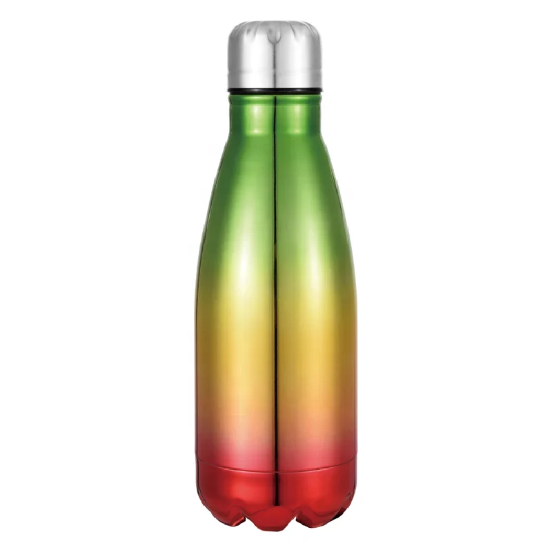 Double wall thermos custom logo outdoor sports drink coke shaped 18 / 8 stainless steel coke water bottle