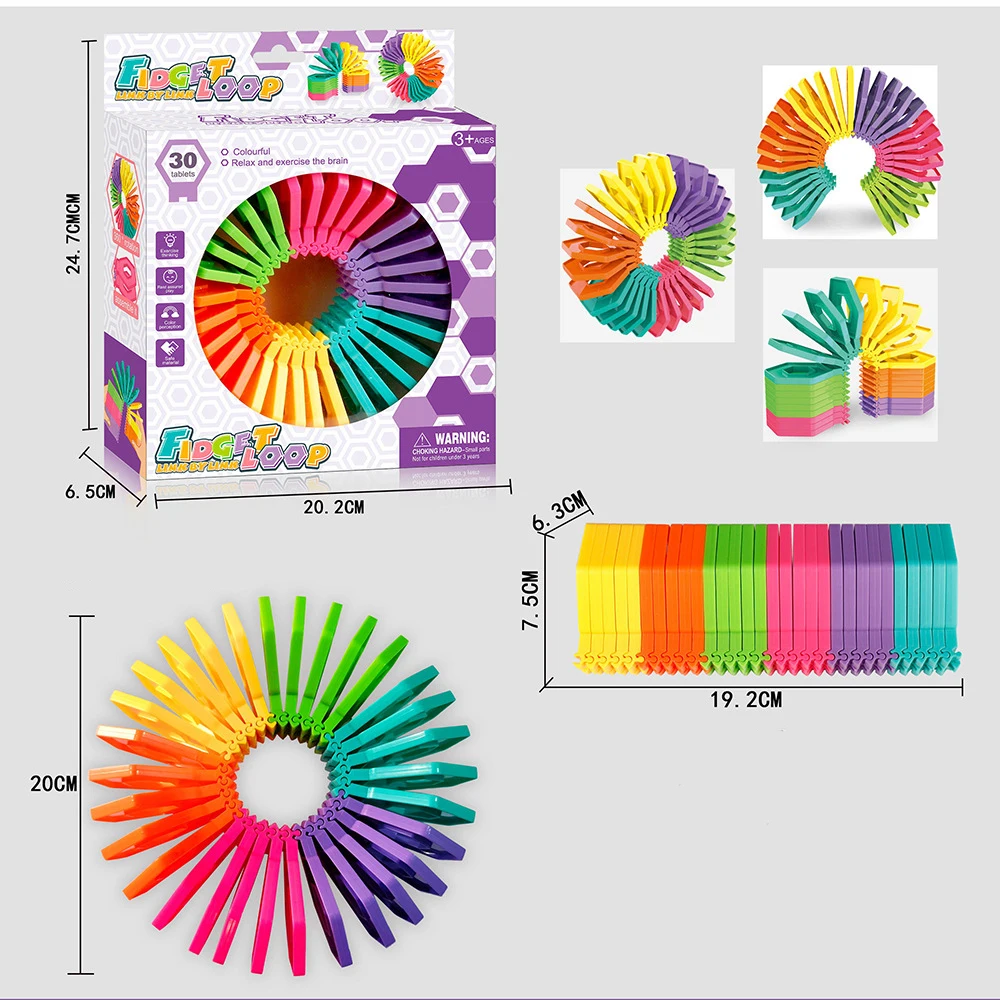 New product fun relaxing intellectual folding Slap toy rainbow wreath variety decompression artifact Toys