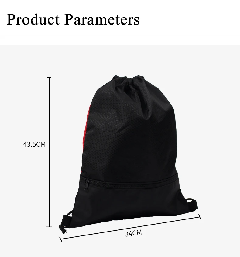 Manufacturers custom drawstring pocket pattern backpack  zipper bag can print logo