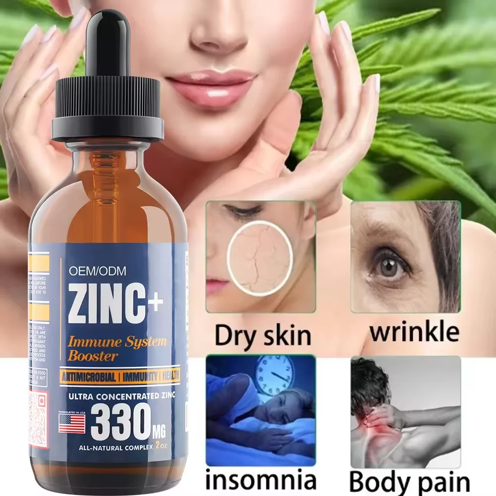 OEM/ODM Wholesale Dietary Supplement Zinc Vitamin C Immune Support  Immune Support & Immunity Boost Zinc Liquid Drops