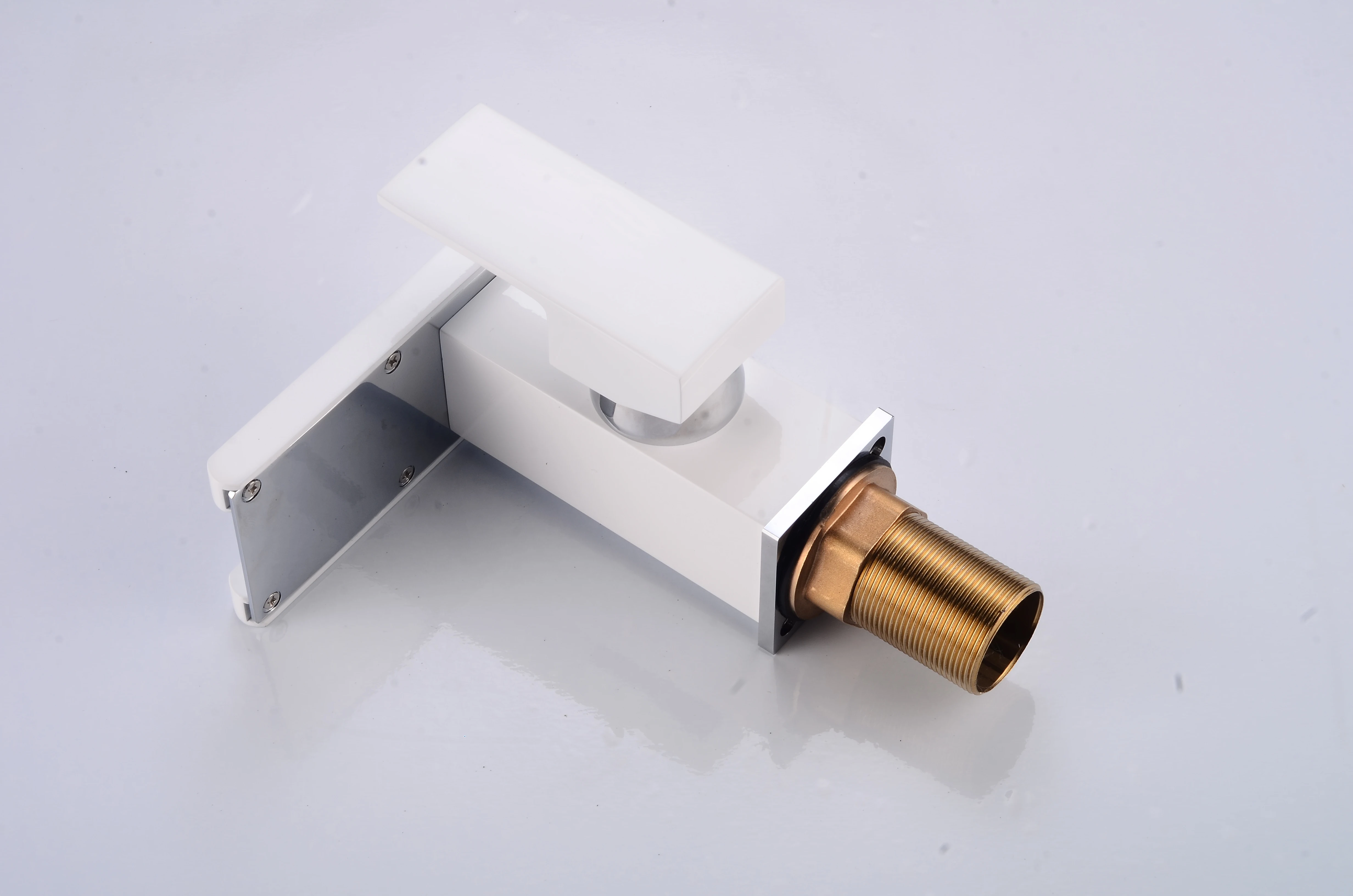  LED European Modern Sanitary Ware Hot Cold Water Tap Faucet Wash Basin Mixer Competitive Price Sale White Body