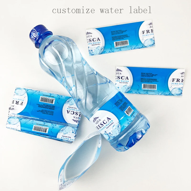 Popular Customized Water Bottle Shrink Sleeve Label Plastic Heat PVC Mineral Water Label Waterproof Shrink Label