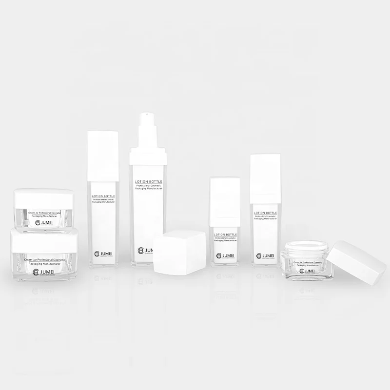 Прозрачная белая бутылка-распылитель, пластиковые банки, косметический контейнер для крема