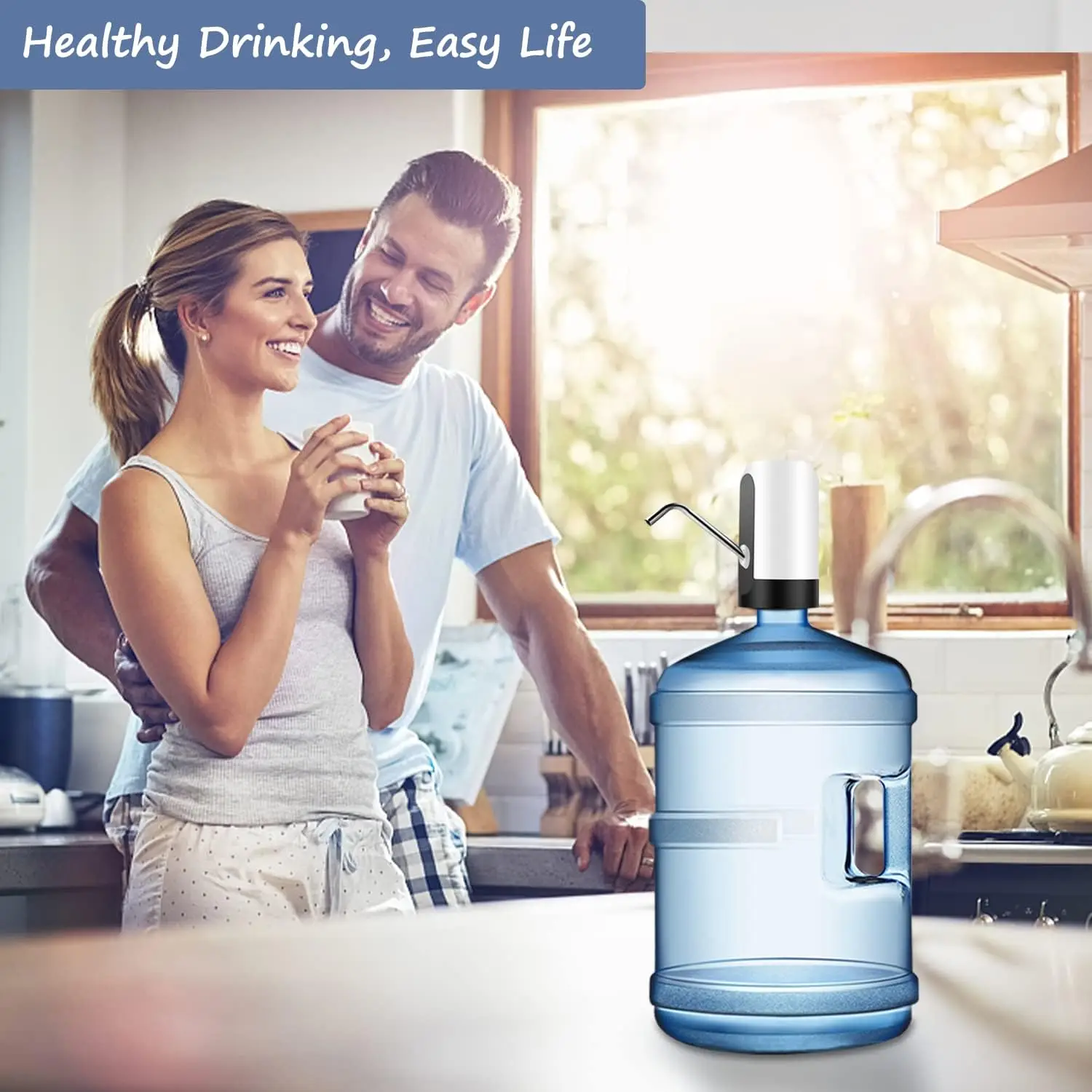 Water Dispenser for 5 Gallon Bottle Electric Drinking Water Pump Portable Automatic Water Pump for Camping Kitchen Home