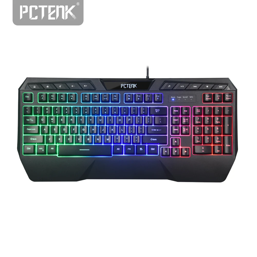 Keyboard anti ghost Membrane Led Rgb Usb Gaming Backlit Pc Peripherial Wired 104 keys mechanical keyboard