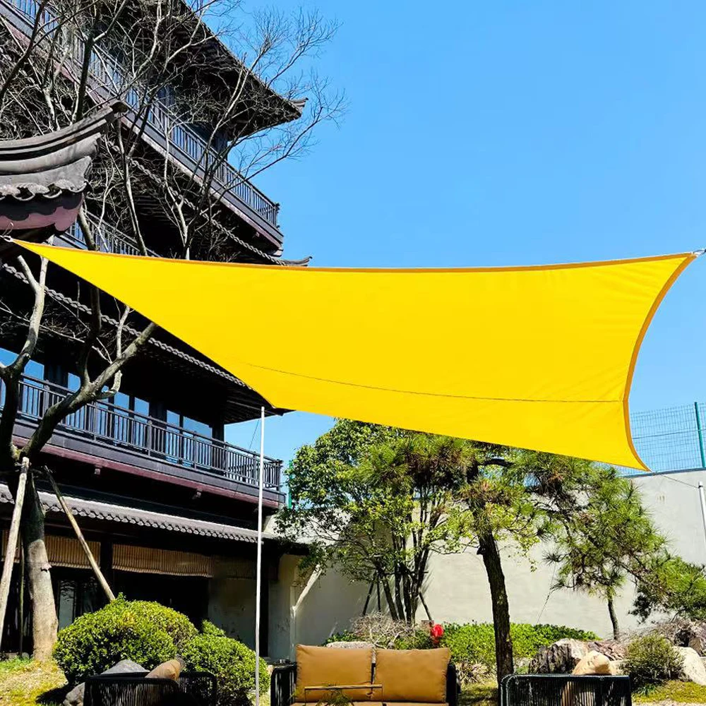 Sanjian Outdoor Waterproof 100% HDPE Garden Sun Shade Sail Rectangle Canopy