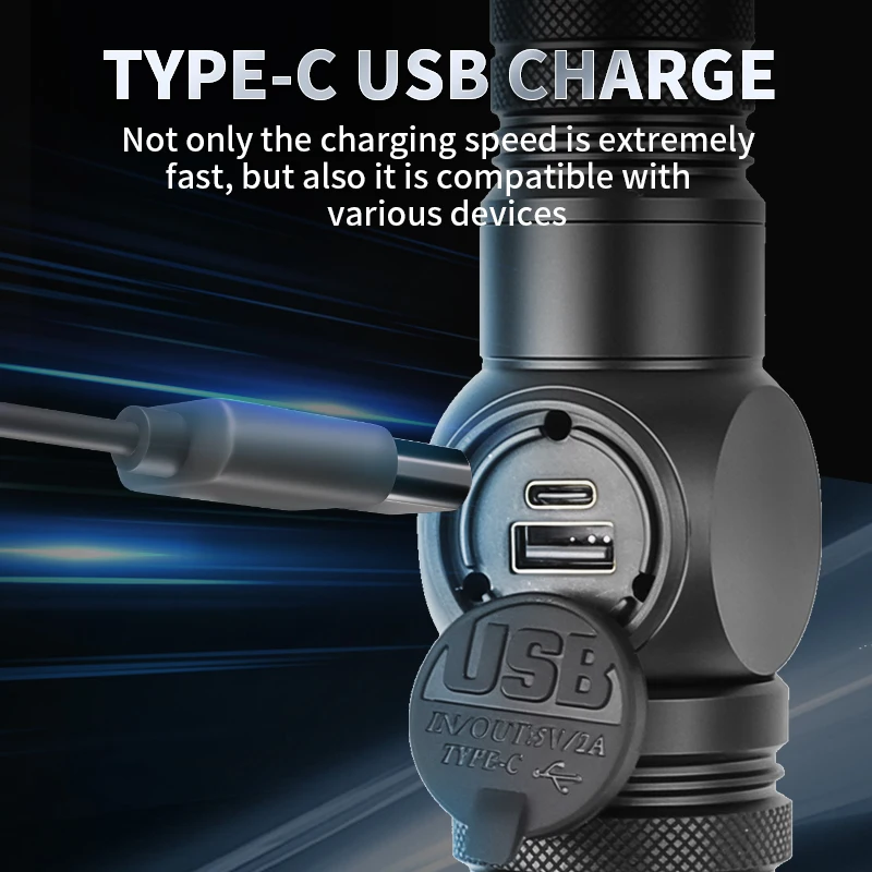 High Power LED Flashlights 1000+ Lumens Waterproof Rechargeable Tactical Lamp COB Led Torch Rechargeable Led Lights with Magnet