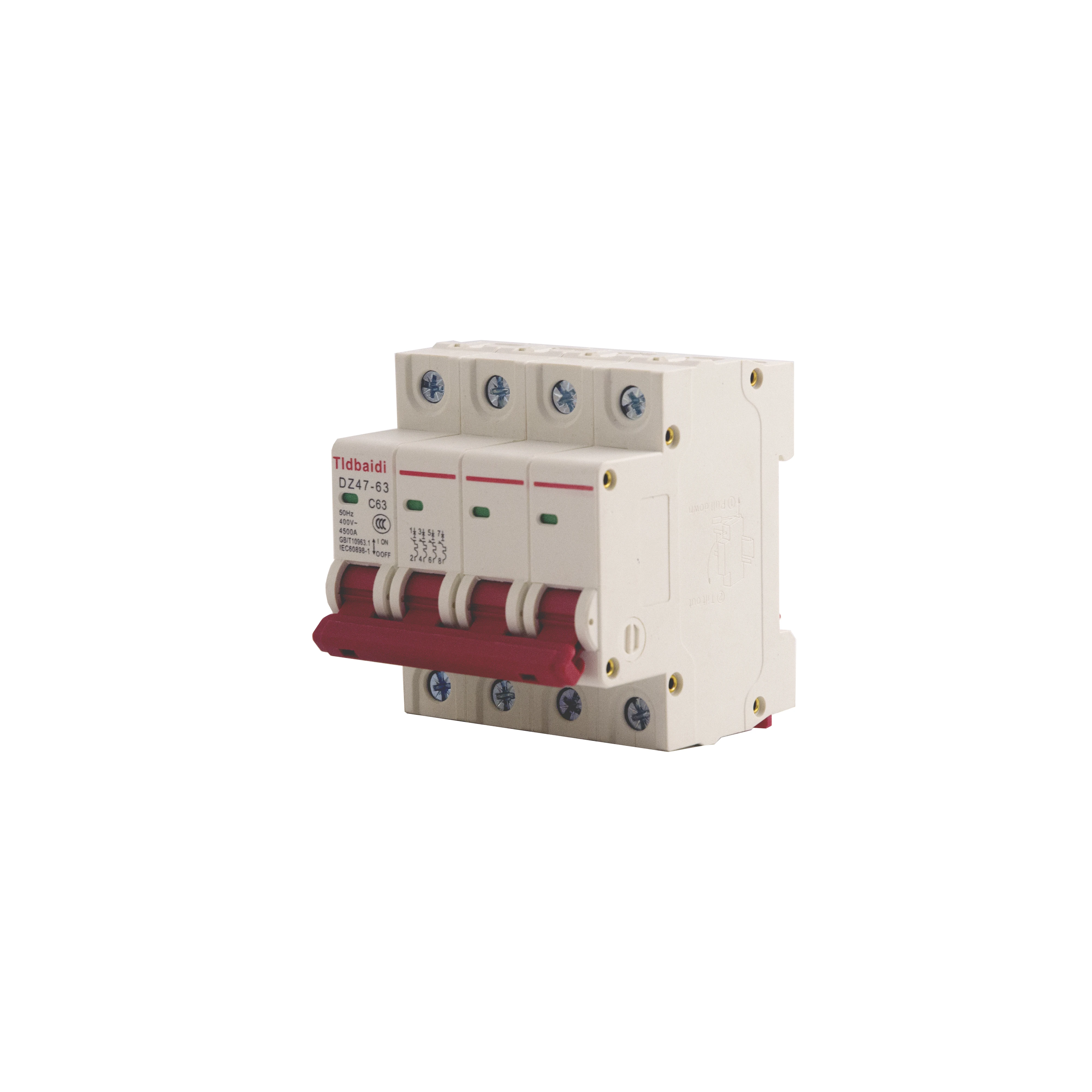 DZ47-63-4P-Miniature Circuit Breaker - Household K Air Switch Short Circuit Overload Protection