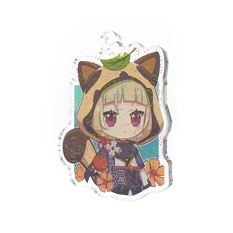 PAKA One Piece Pvc Plastic Anime Acrylic Charms Custom Printed Acrylic Keychain Wholesale Clear Epoxy Resin Acrylic Keychain