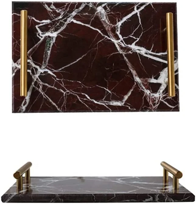 Dark brown marble cake rack shelf tray cake display stand dessert rack for hotel banquet party wedding desktop decoration