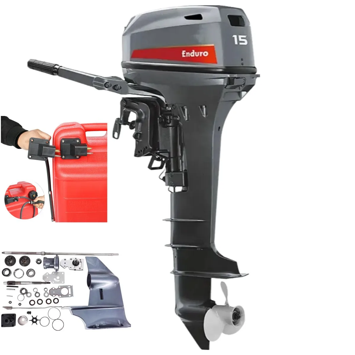 Новый двухтактный подвесной двигатель 246CC совместимый с Yamaha 15hp длинным валом мотор коротким для лодки