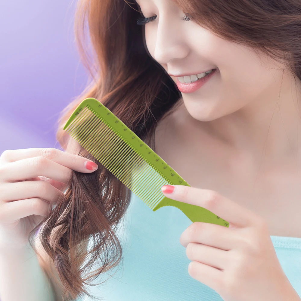 9Pcs Carbon Fiber Professional Heating Comb Straight Hair Comb Salon Hair Styling Hairdressing Rat Tail Comb For Women