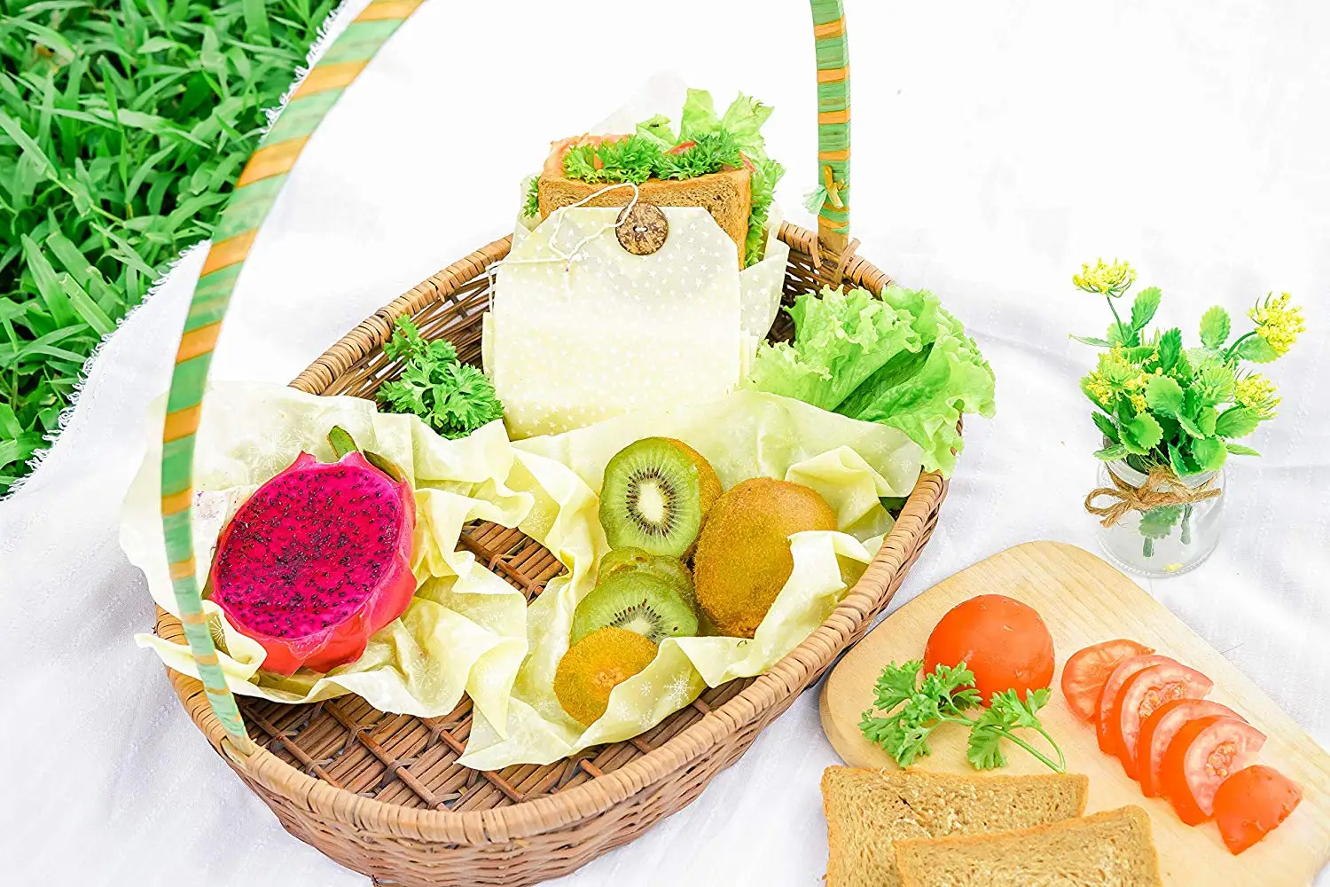 Non-Toxic Eco Friendly Biodegradable Washable Natural Healthy Beeswax Sandwich Wrap