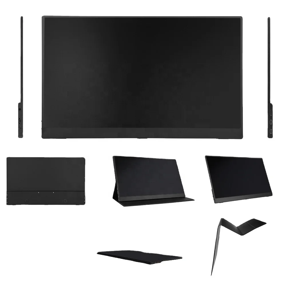 Aluminum alloy 1080P 60hz 45%NTSC 15.6 Inch Dual LCD Display Laptop Screen Extender For Laptop Mobile Phone Portable Monitor