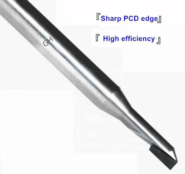 Diamond end mill Milling cutter PCD straight flute milling tool for granite carbon fiber aluminum