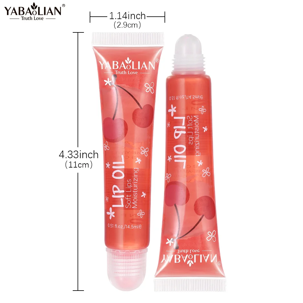 6-Color Long-Lasting Hose Hydrating Lip Gloss MultiColor Moisturizing Mirror Fruit Lip Oil Natural Liquid Makeup Customized LOGO