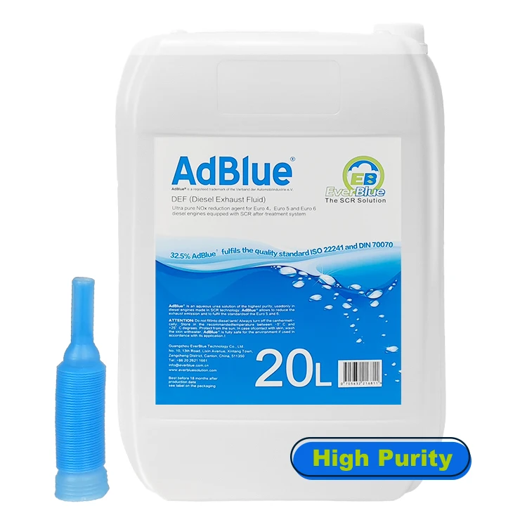 Китайский завод цена VDA 32.5% adblue решение системы SCR 20 л def в дизельном баке