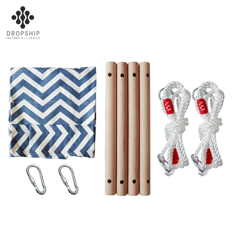 SA-234 New High Quantity baby cradle Wooden Canvas hanging Patio  Swing Chair Seats Hammock Swing chair