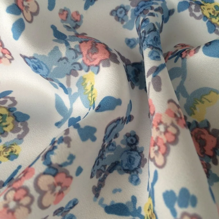 High Quality 15D soft Super Thin and Soft French Silk Chiffon Printed Fabric