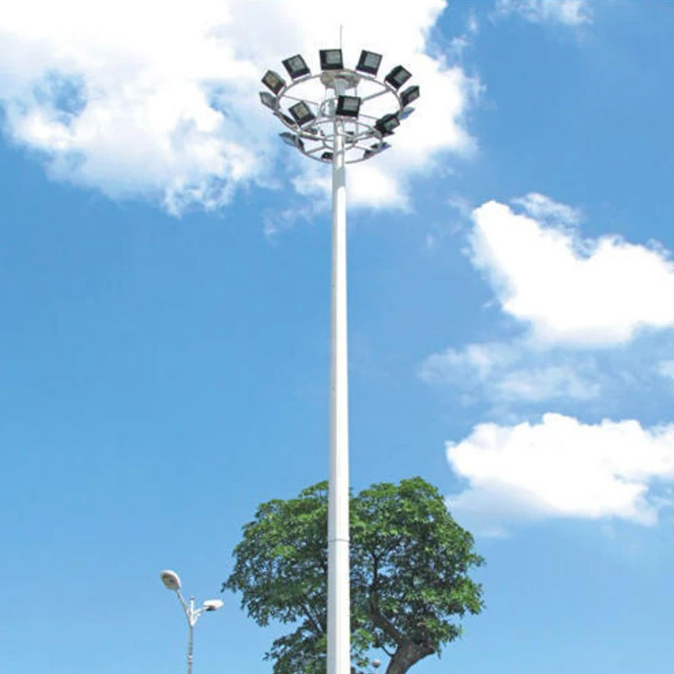 Railway Platforms 30m High Mast Light Pole High Pole Lamp Post for Ball Court Sports Stadium Airport Square