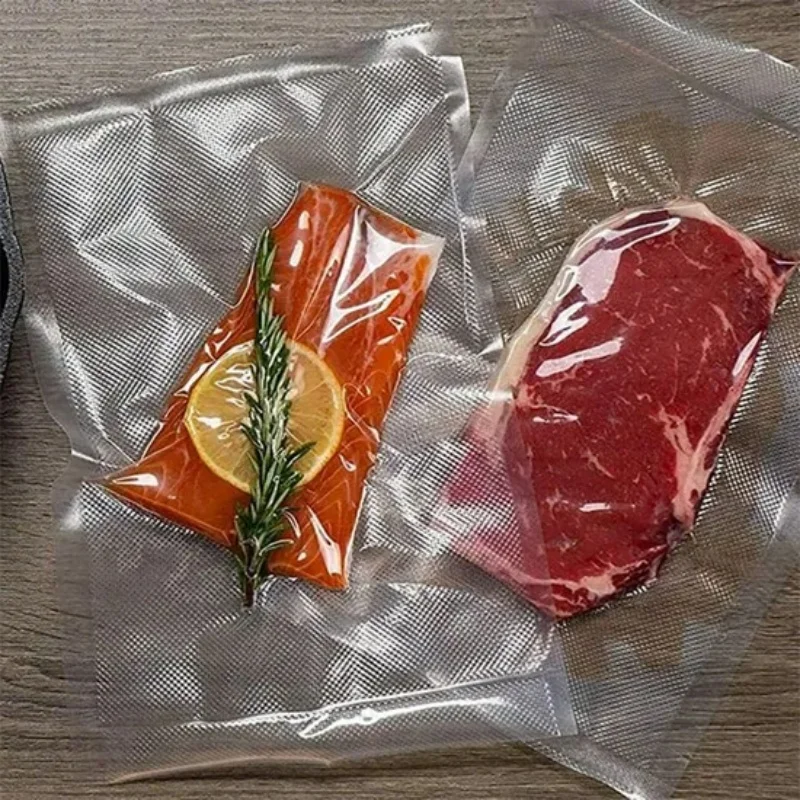 Прозрачный тисненый нейлоновый полиэтиленовый пакет с вакуумным уплотнением