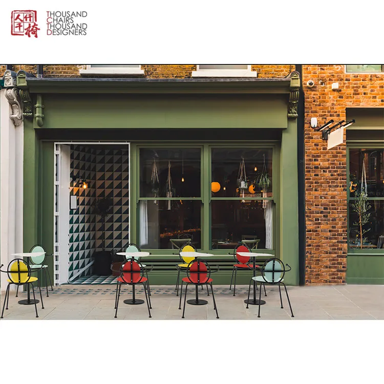 Metal Dining Cafe Furniture Chairs Coffee Shop Kids Chairs and Table Set Tctd Steel Home Furniture Modern Furniture Convertible