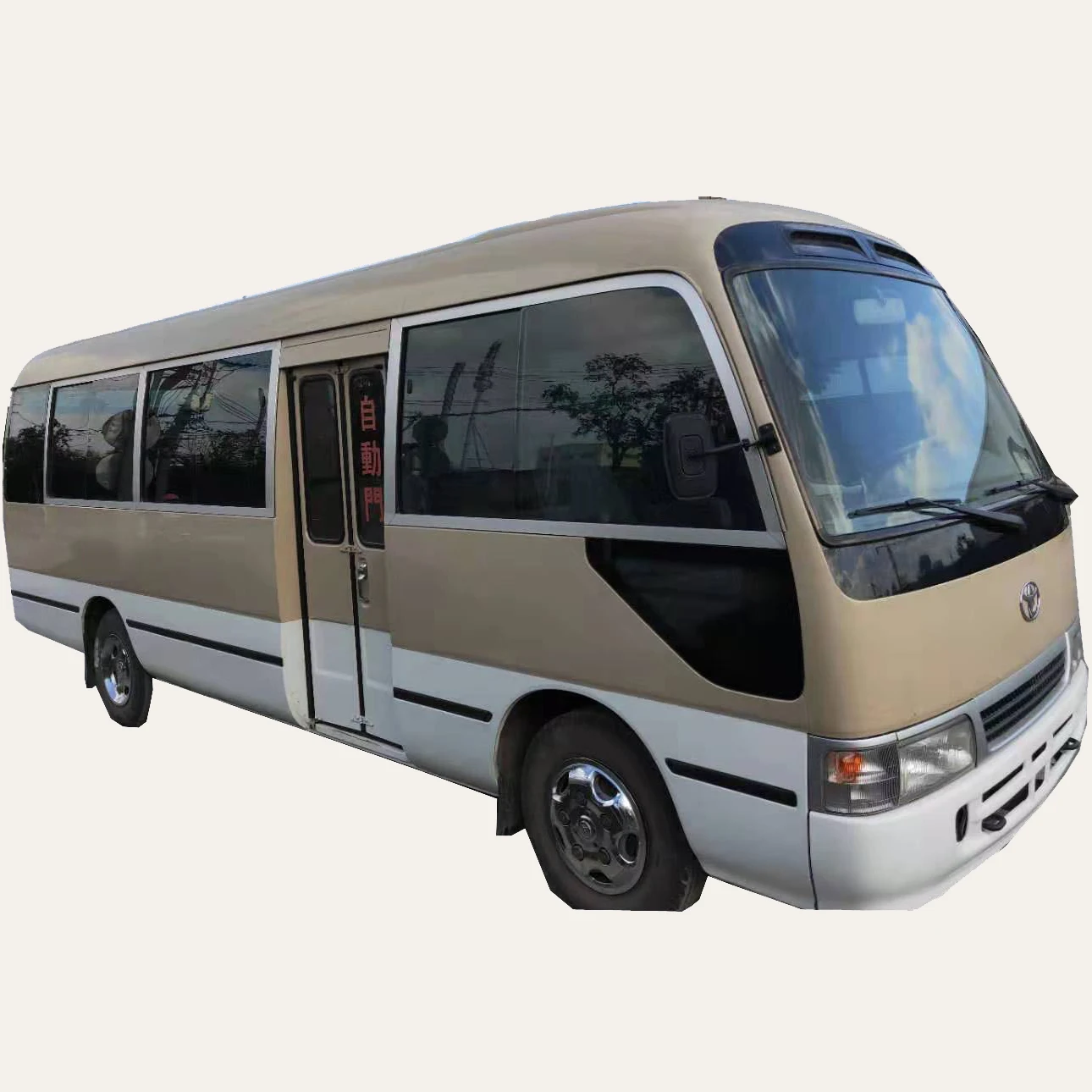 toyota coaster coach bus with left hand drive 30 seats bus used car in cheap price manual 1hz engine diesel coach passenger bus