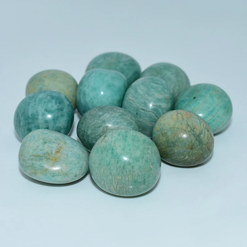 Wholesale Gemstone 20-30mm Natural Amazonite Tumbled Stones for Decoration