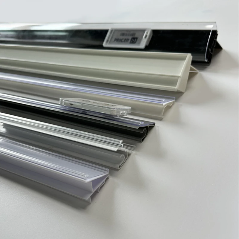 Shopping Mall Store Shop Display Reusable Plastic Shelf Tags Price Label Holder Data Strips for Pantry Retail Supermarket