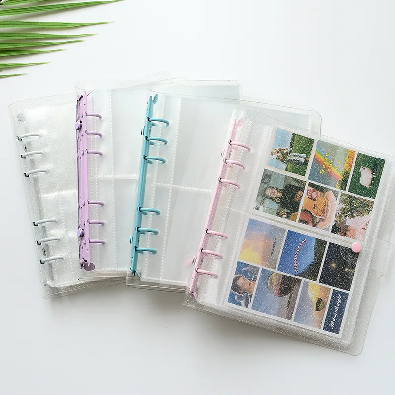 Colorful 6 Ring Binder Cover Refillable Notebook For Mini Instax Photocard Collection Photo Album (1600429557343)