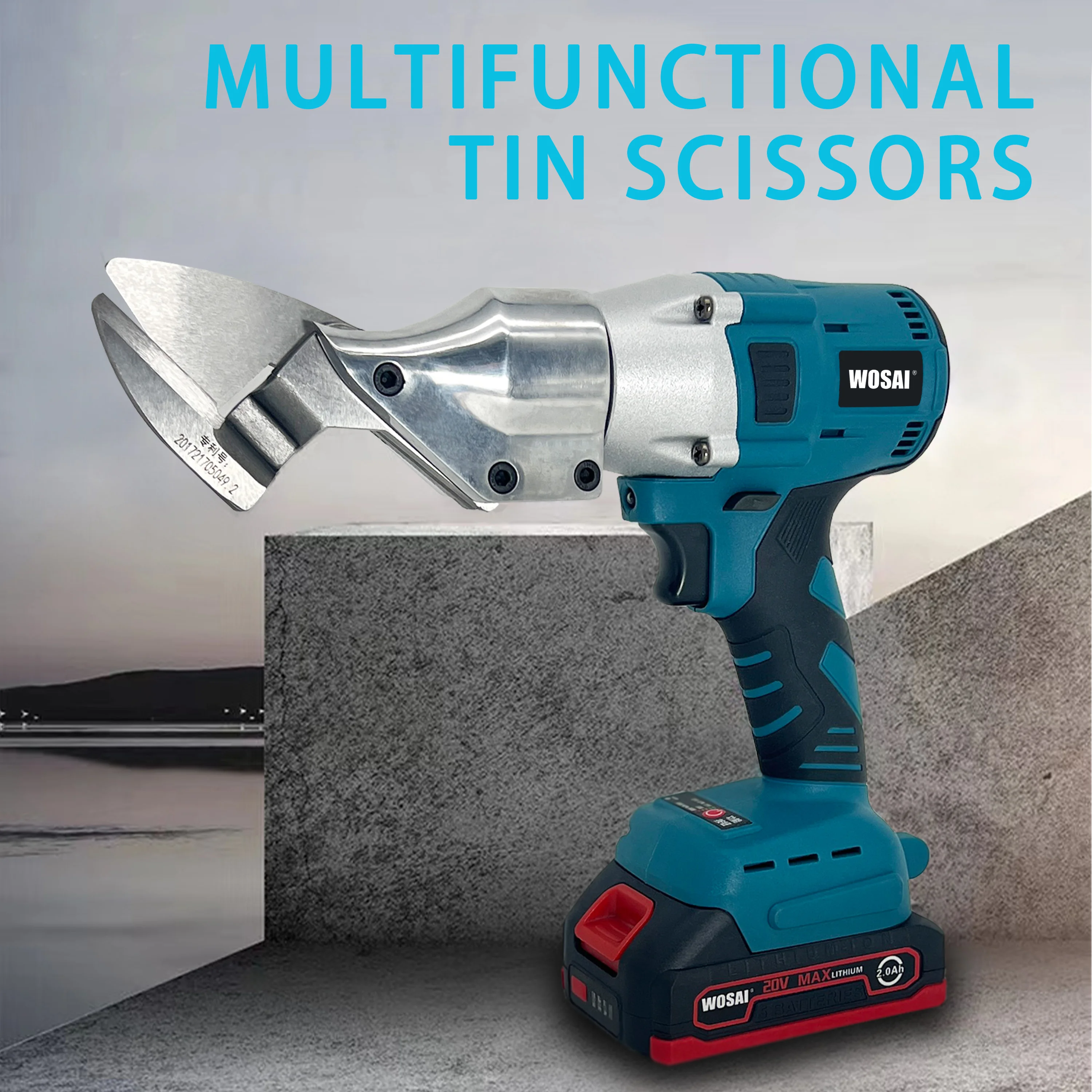 WOSAI Wholesale Comfortable Handle 20V Wear Resistant Brushless Cutting Shear Iron Sheet Scissors