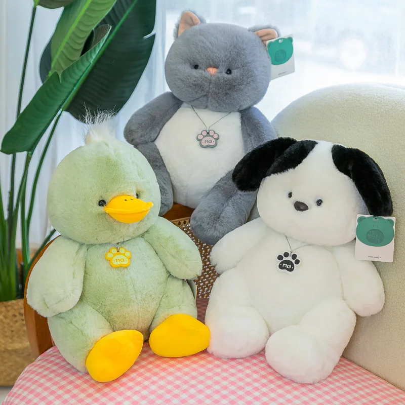 Wholesale of new super soft baby series animals bears dogs rabbits ducks plush toys sleeping pillows girls