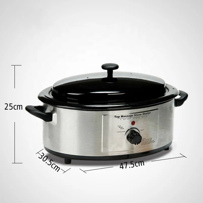 2022 Professional KA-6Q 6 Quarts Stainless Steel Black Hot Stone Heater Body Spa Basalt Massage Stones Warmer For Sale