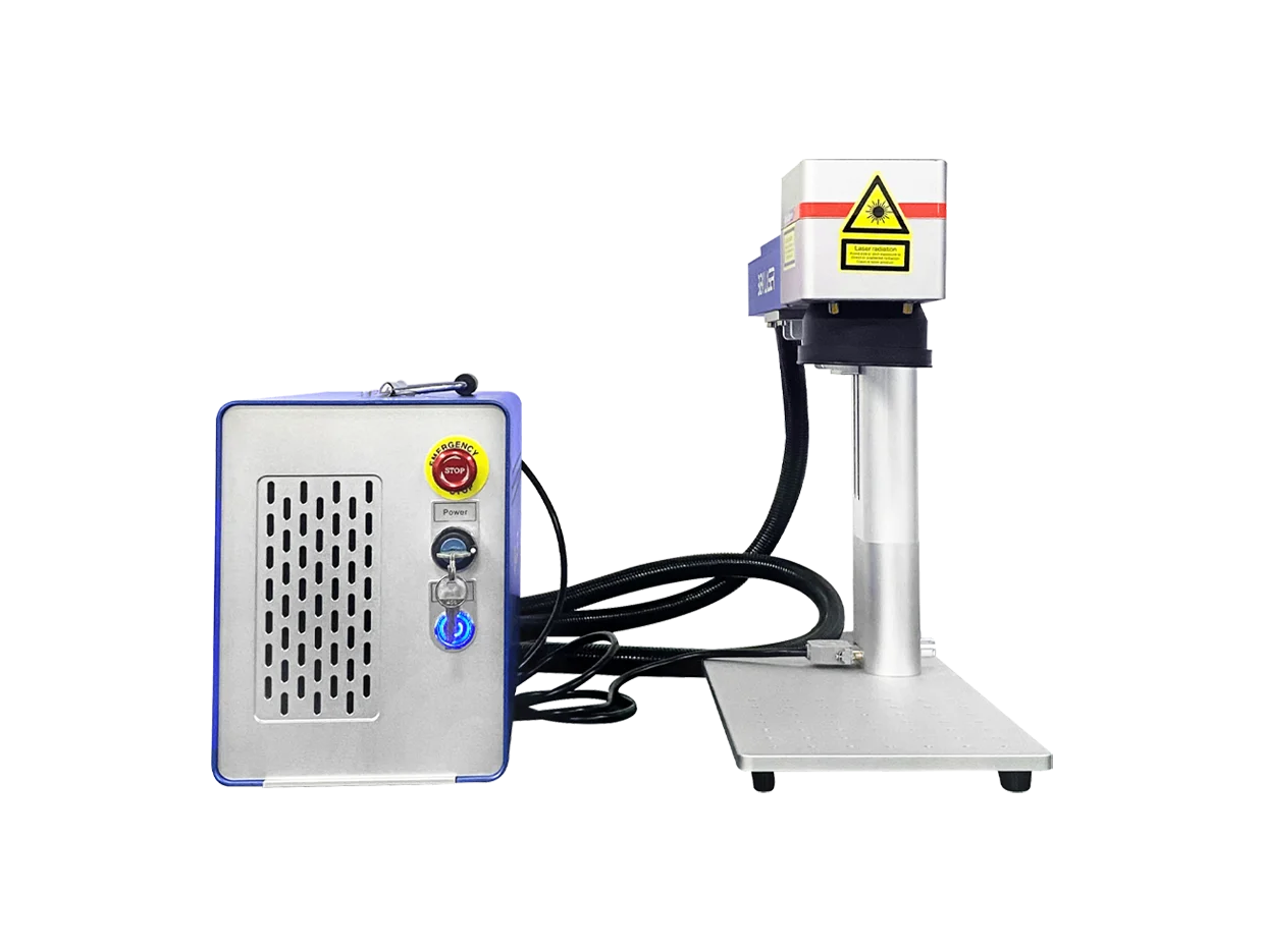 Portable mini small desktop fiber galvo color laser marking machine 20W 30W 50W 60W 100W for metal