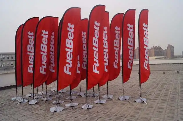 Promotion Feather Flag Flying Flags and Banners Custom advertising feather bow bali beach flags